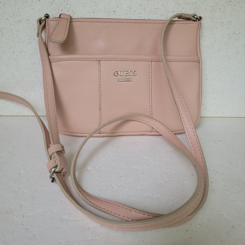GUESS Women's Crossbody Bag Laine Mini Style Purse Pink 9x6 in